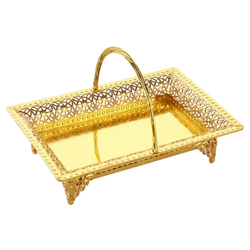 

Fruit Tray Zinc Alloy Tray KTV Hotel Towel Tray Creative Home Living Room Multifunctional Storage Tray