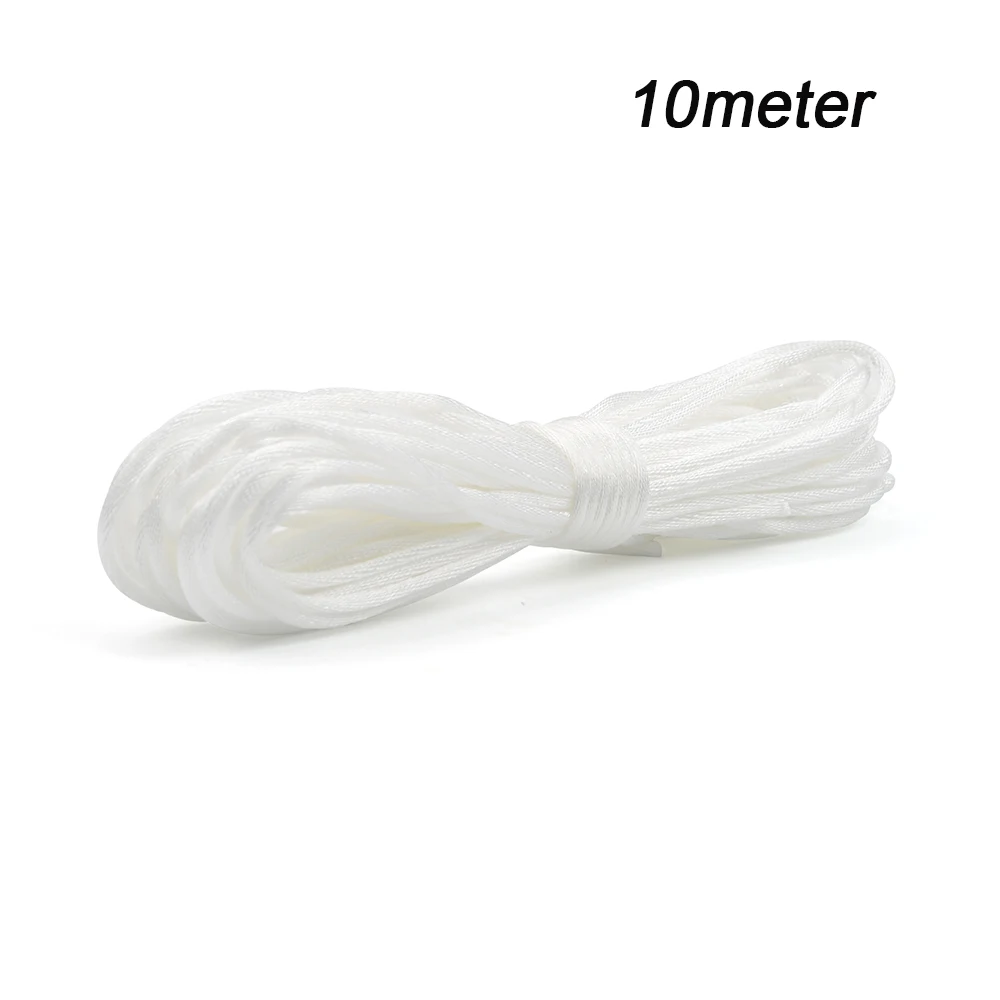 10m white cord LOFCA, разноцветный нейлоновый шнур, Прорезыватель для сосок, зажим, аксессуары, сделай сам, для прорезывания зубов, ожерелье, подвеска для изготовления ювелирных изделий - Цвет: 10m white cord