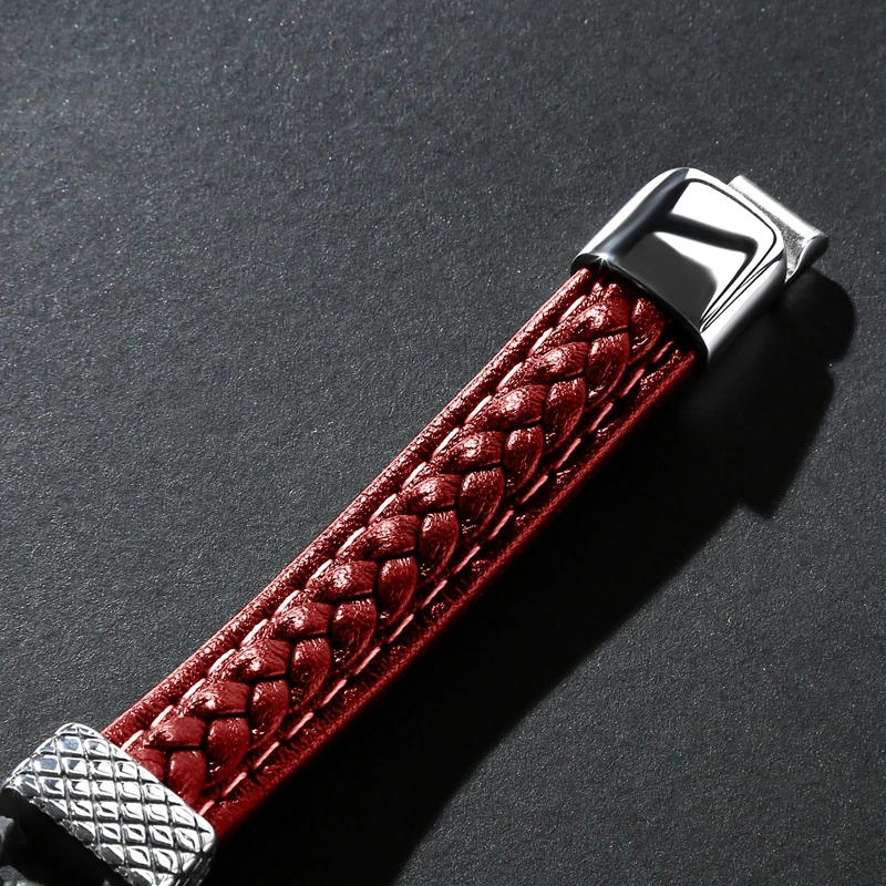 MOZO Мода 2020 Новый трендовый мужской браслет из натуральной кожи подвеска в виде