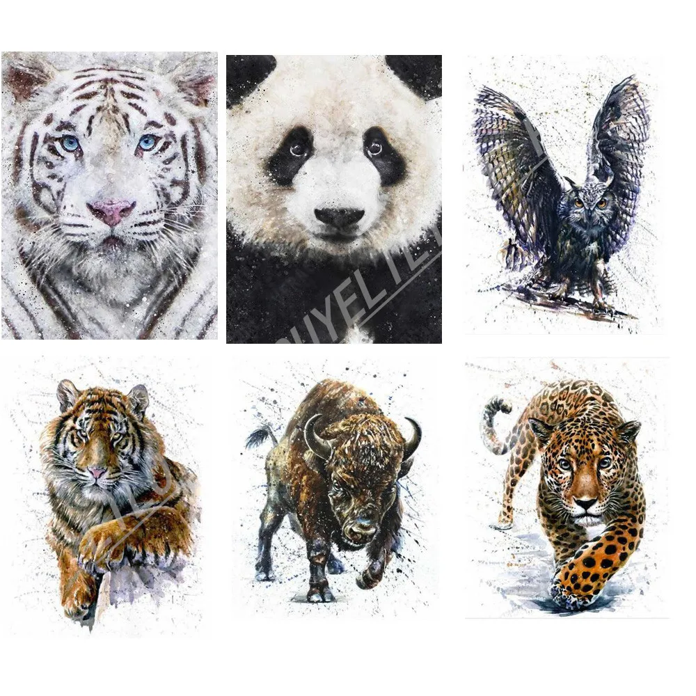 Алмазная живопись 5D сделай сам с Львом волком тигром животное настенное