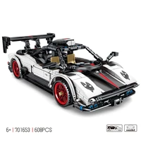 technical building block super sports car pagani zonda model pull back vehicle steam assembly bricks toy collection for boy gift