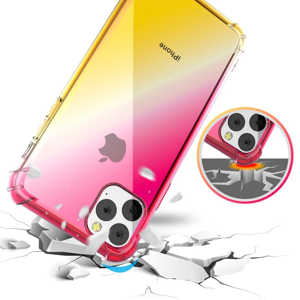 Гибридный прозрачный чехол безопасности для iPhone 11 Pro Max мягкий силиконовый