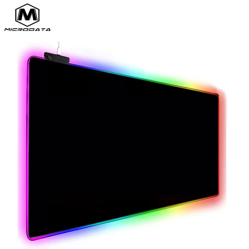 Игровой коврик для мыши Microdata RGB светодиодный большой водонепроницаемый