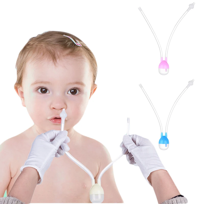 

Hot New Born Baby Vacuum Suction Nasal Aspirator Safety Nose Cleaner infantil Nose Up aspirador nasal babies care