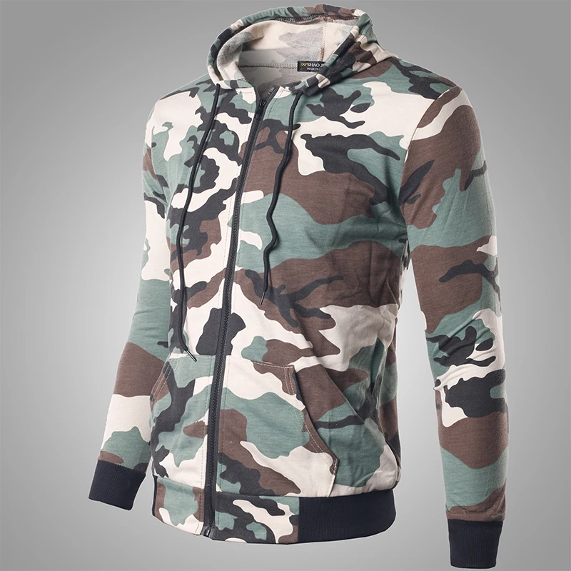 

Autumn Winter Jackets Men Camouflage Hooded Coats Casual Zipper Male Windbreaker Men Clothing Jackets Clothes For Men Streetwear