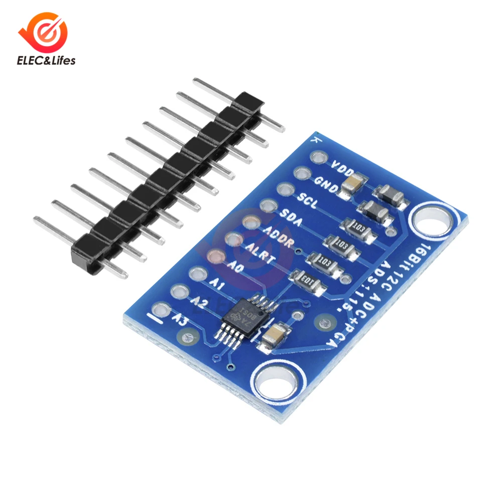 Модуль ADC I2C IIC ADS1115 16 бит 4 канальный AN0 AN1 AN2 AN3 с усилителем Pro Gain плата для модуля