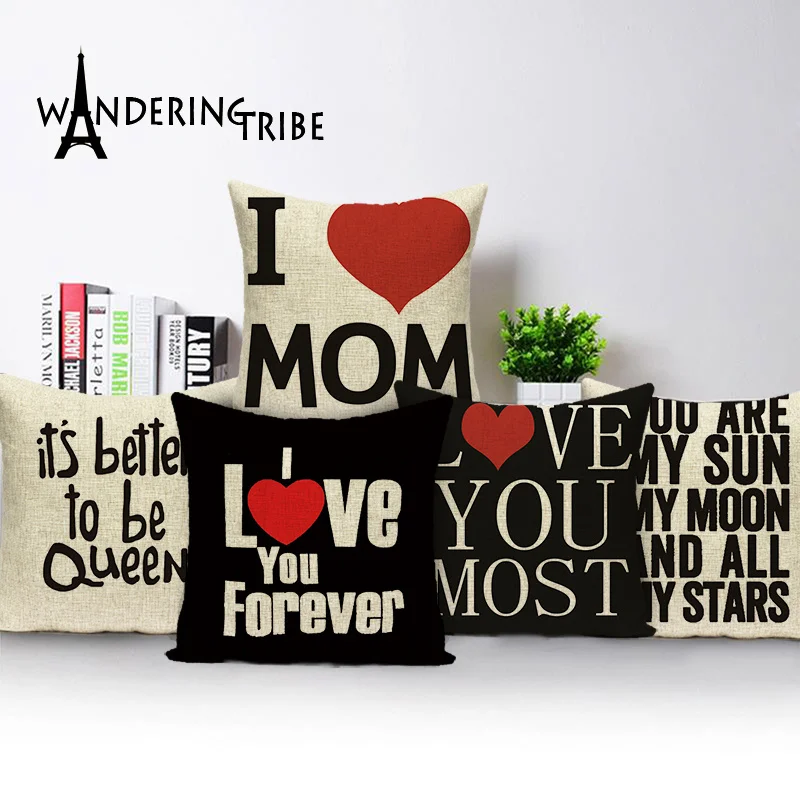 2019 скандинавские наволочки буквы хиппи автомобильные льняные домашние диванные