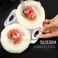 stainless steel dumpling mould double headed dumpling maker household dumplings maker jiaozi making tools diy kitchen tools