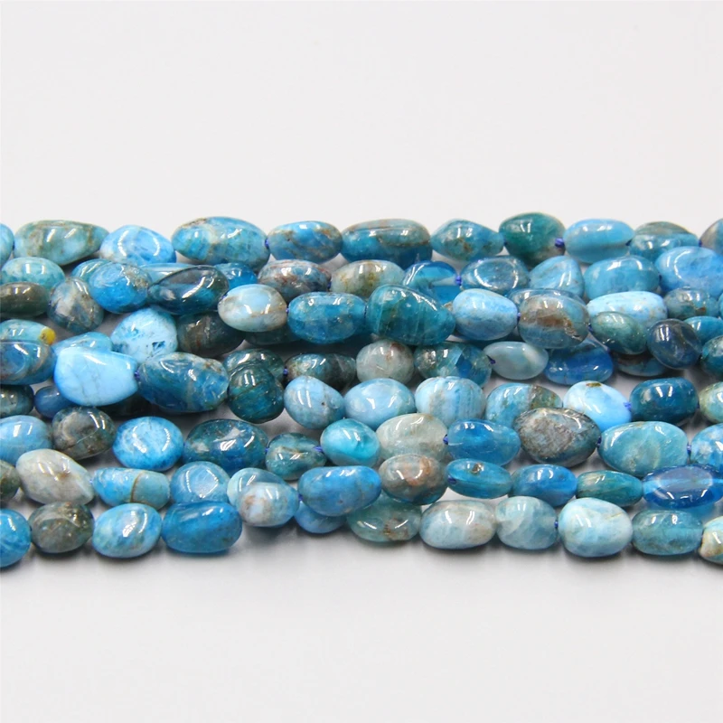 

Natural Stone Apatite Beads 8-10mm Irregular Apatite Natural Stone Beads For Jewelry Making Bracelet Necklace 15‘’ Wholesale