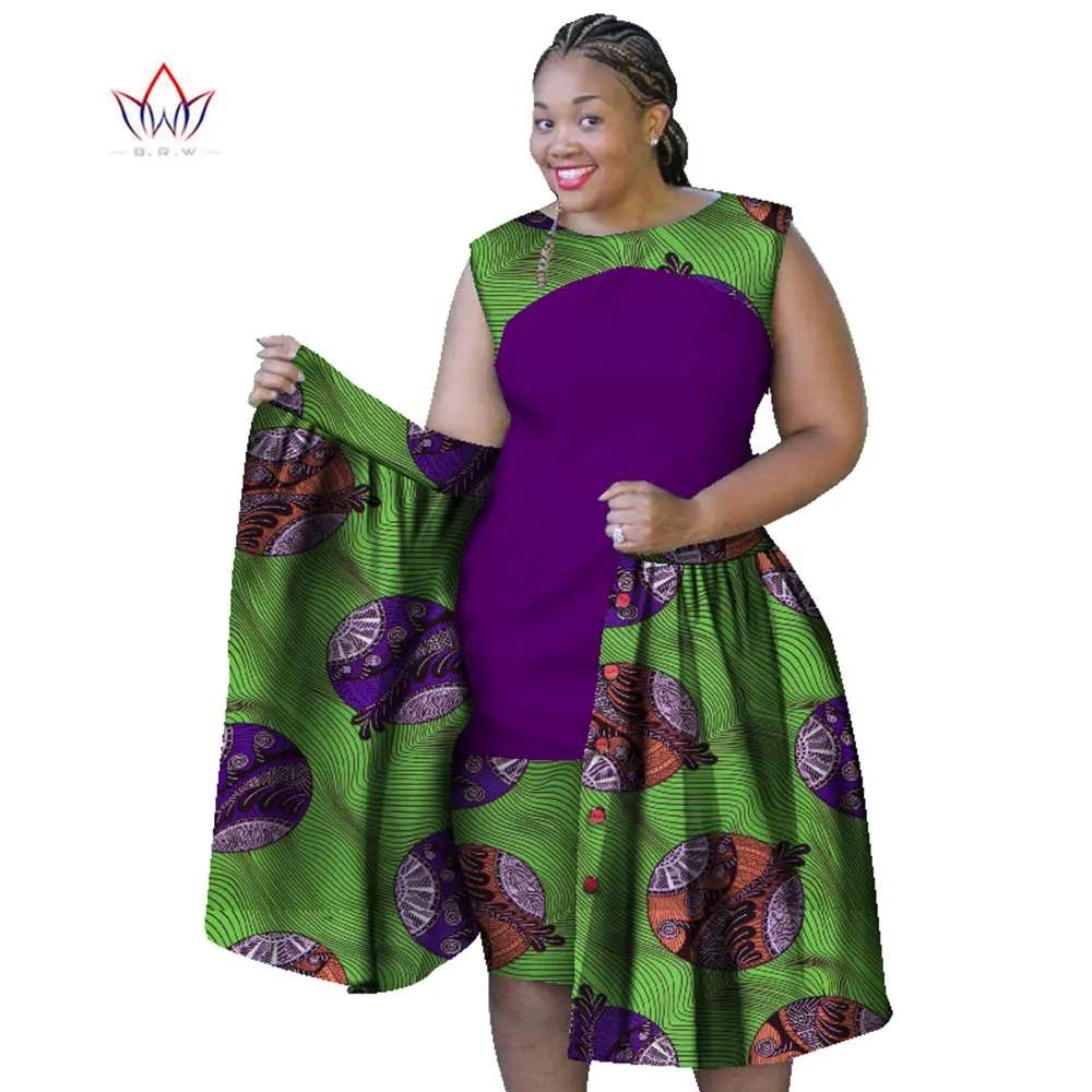 2021 летние африканские платья для женщин Большие размеры женские хлопковые