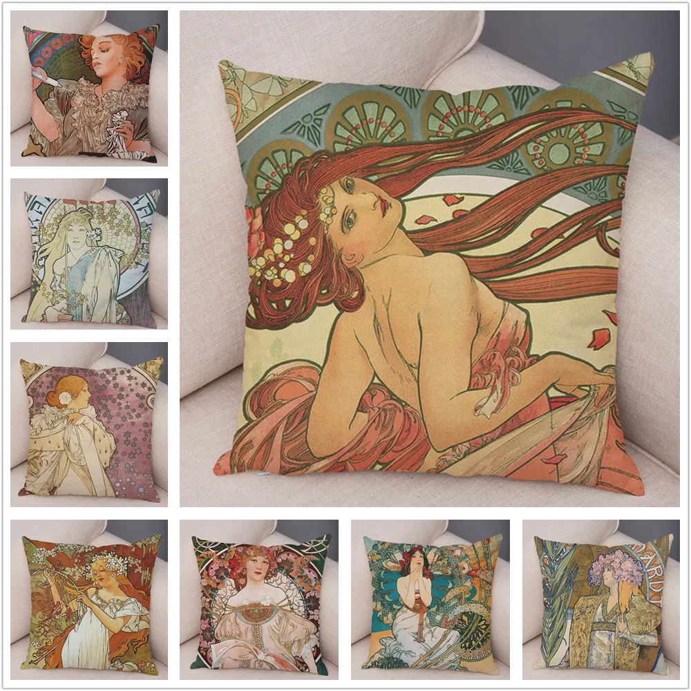 Наволочка для подушки в европейском стиле с принтом красивой девушки | Дом и сад