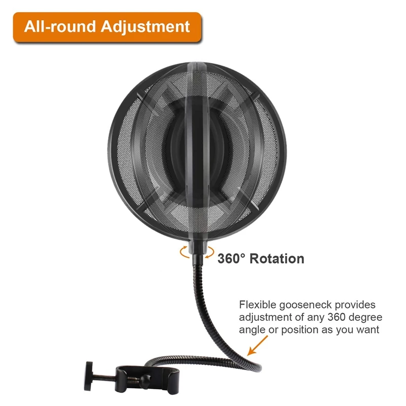 Микрофонный фильтр Studio Mic круглая форма Маска щит wtih сетка металлический мезонин