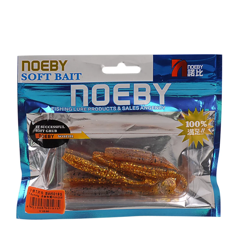 

NOEBY Soft Lure 6 Pcs 75mm/4g 85mm/5.5g Fishing Lures Isca Artificial Swimbait Leurre Souple Silicone Bait Fishing Wobblers