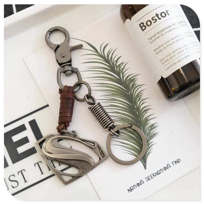 Super S металлическая подвеска с логотипом автомобильный брелок кожа крупного