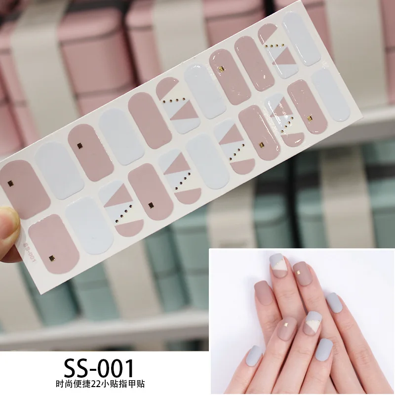 1 лист полное покрытие Y образный носок дизайн ногтей блестящая наклейка на ногти