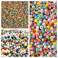 6 8 candy color leopard gradient ceramic loose beads mixed diy bag handmade materials tmt01