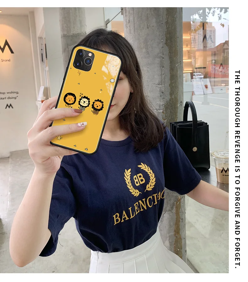 Для iphone 11 pro max 6,5 6,1 чехлы из закаленного стекла защитные чехлы для телефона с милым животным котом для iphone 11 pro стеклянная оболочка Крышка