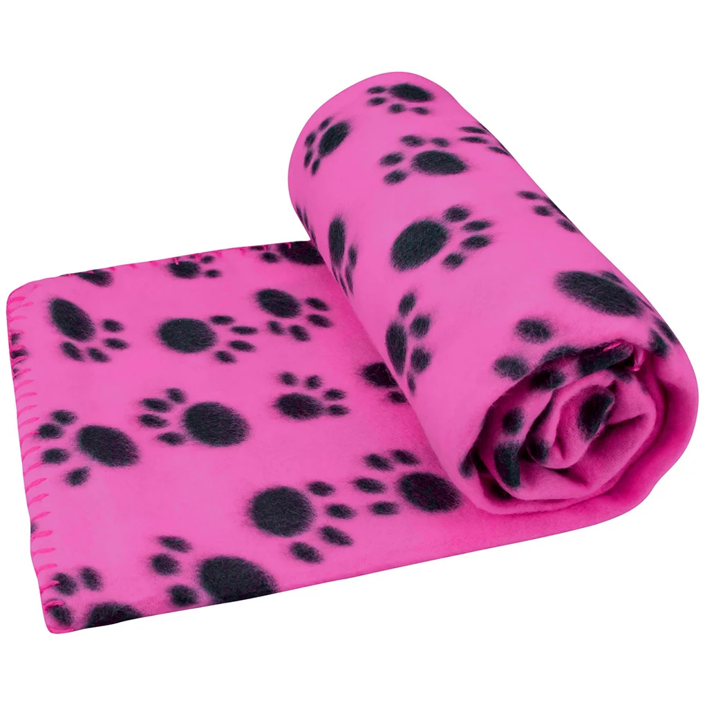 

New Cute Dog Bed Mats Soft Flannel Fleece Paw Foot Print Warm Pet Blanket Sleeping Beds Cover Mat For Small Medium Dogs Cats