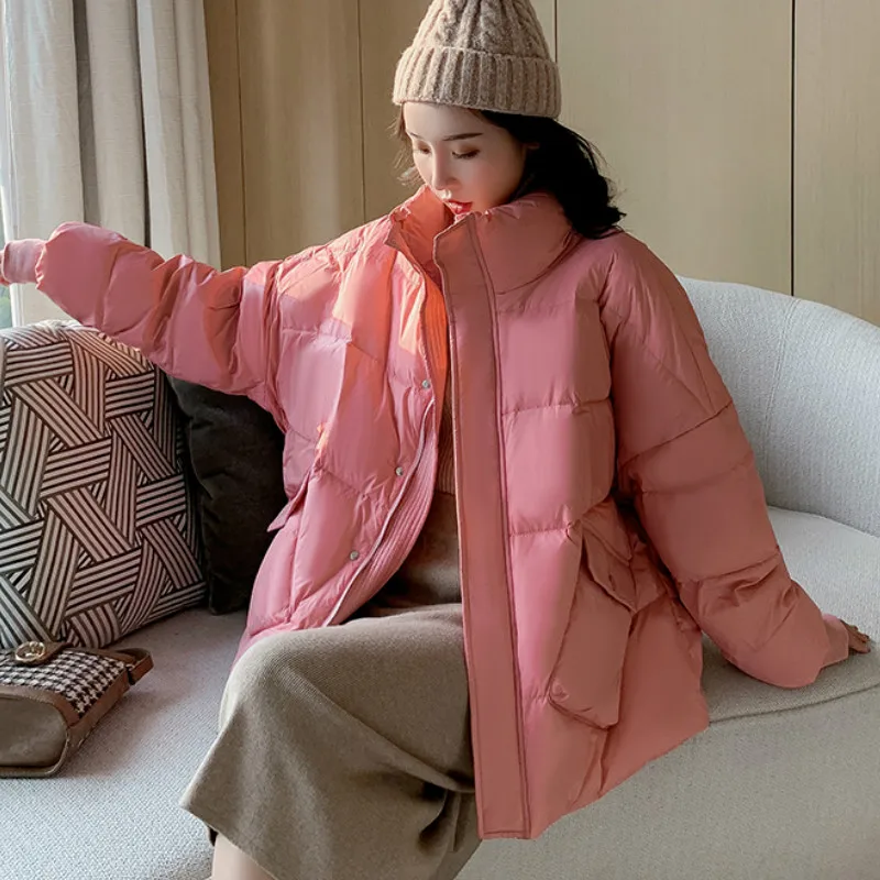 

Fashion White 2020 Short Duck Down Jacket Women Warm Coat Female Women Winter Down Jacket PP421