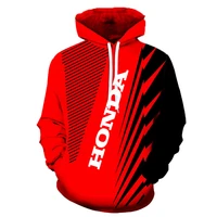 honda car logo hoodie 3d digital print motorcycle bike hooded sweatshirt fashion trend punk pullover man red hoody men clothing