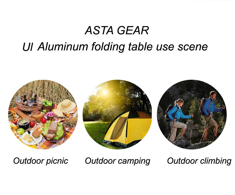 ASTA GEAR открытый мини алюминиевый складной стол для пикника Кемпинг портативный легко хранить ультра легкий открытый