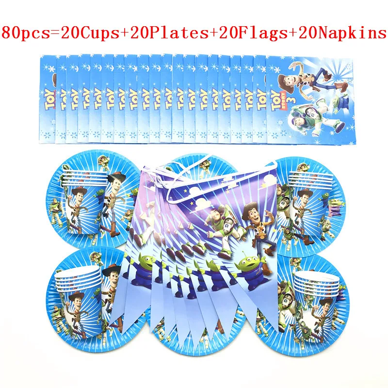 

Disney История игрушек украшения для дня рождения Детские праздничные украшения накипин баннер на тарелке чашке для мальчиков Детский Праздн...