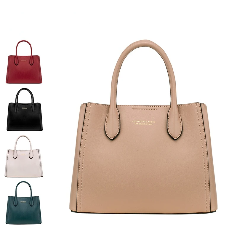 

Spring Women's Bag 2021 Luxury Ladies Brand Handbags Simple Design Solid Large Capacity Leather Fashion Versatile Shoulder Bags