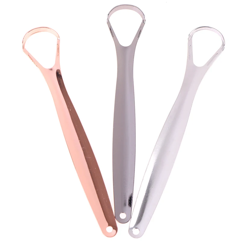 

Stainless Steel Tongue Scraper Reusable Eco-friendly Brush Fresh Breath Metal Cleaner Oral Care