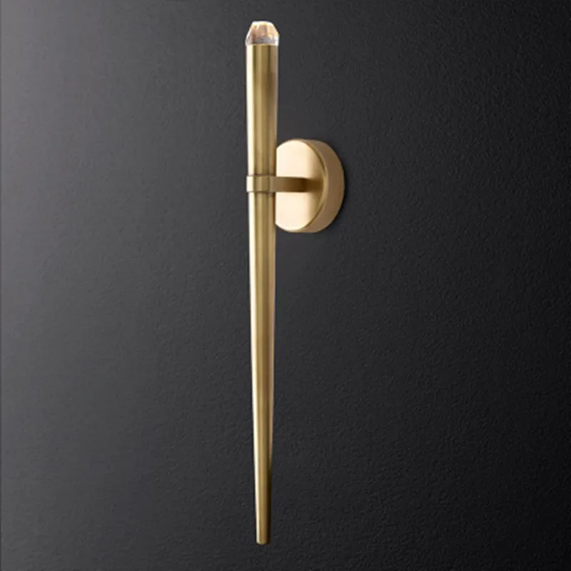 Роскошные золотые настенные лампы светодиодное бра зеркальные светильники