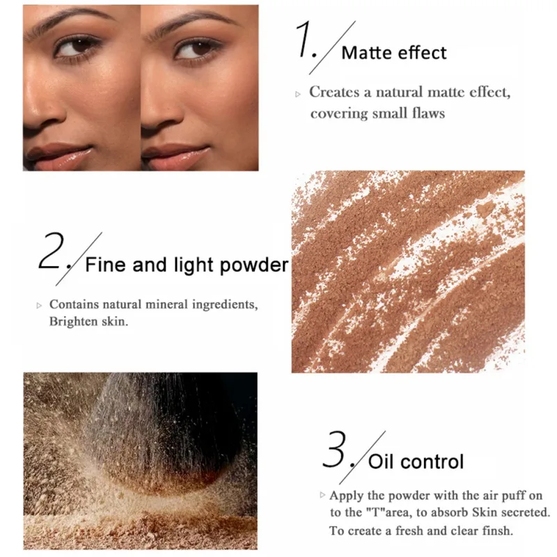 Контроль жирности длительная эритроминеральная гладкая прозрачная пудра