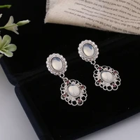 beautiful vintage baroque full rhinestones water drop earrings temperament fashion women girl jewelry accessories