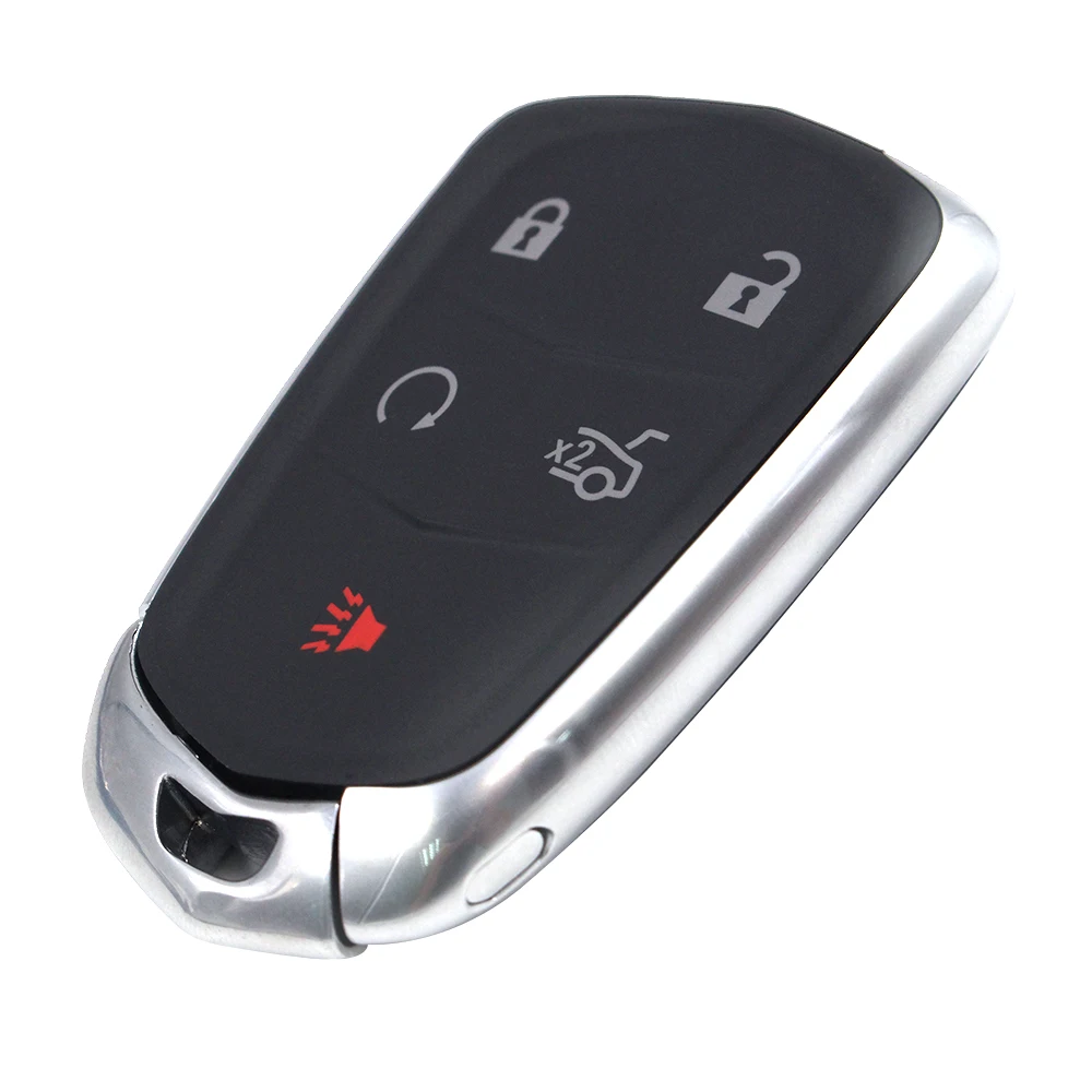 Keyecu 5 Buttons Upgraded Smart Proximity Remote Car Key Fob for Cadillac SRX 2010 2011 2012 2013 2014 2015 ATS XTS - NBG009768T |