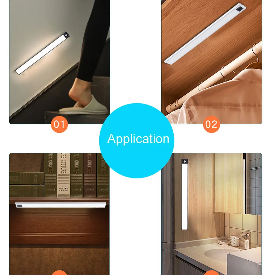 

Hand Move Motion Senor Night Light Kitchen Cabinet Led Lights for Room Bedroom Closet Wardrobe Backlight Kitchen Light Bar