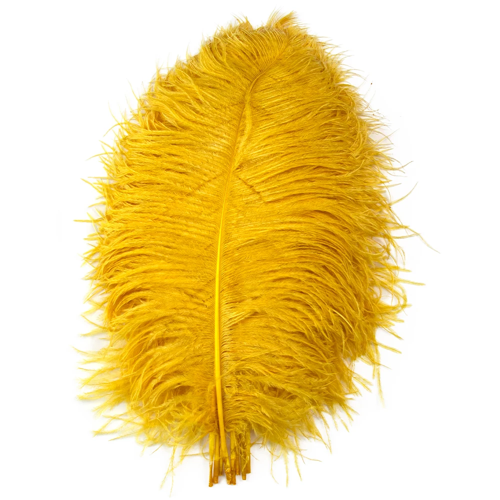 

10PCS/LOT Gold Ostrich Feather 15-20CM 20-25CM 25-30CM Natural Plume For Wedding Party Home Table Centerpiece Decoration Craft