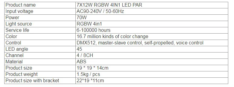 2 шт./лот 7*12 Вт светодиодные лампы бусины 7x12 Вт led Par огни RGBW 4в1 плоский par led dmx512 Диско Огни профессиональное студийное диджейское оборудование