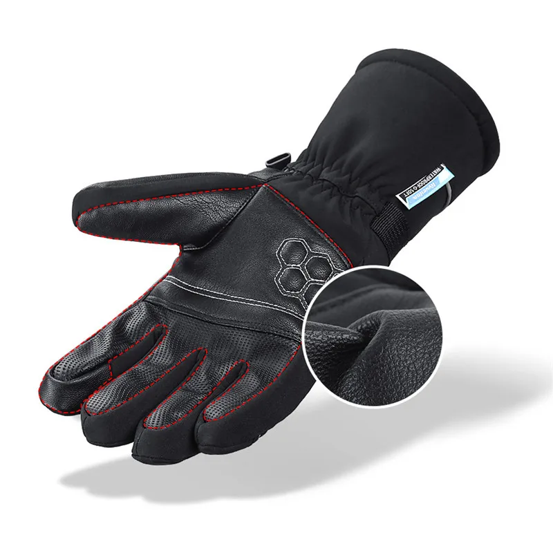 

Thicken Snowboard Ski Glove Outdoor Autumn Winter Gloves Touch Screen Warm Thermal Waterproof Motorcycle Riding Gloves -40