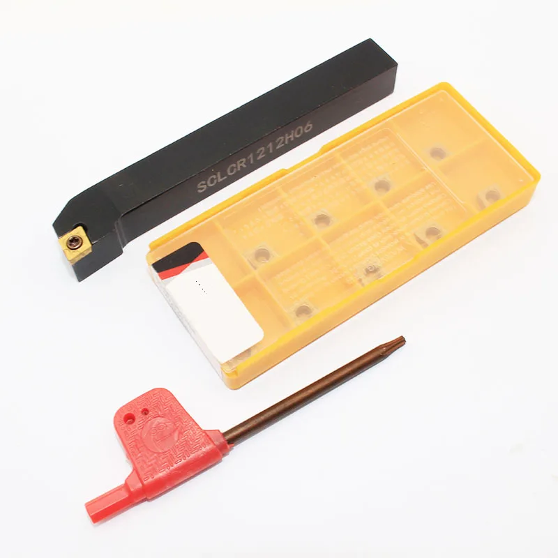 1PC Держатель SCLCR1212H06 внутренней резки +10PCS Вставки карбида CCMT060204 UE6020 CNC для токарного инструмента+1шт Ключ вкл.
