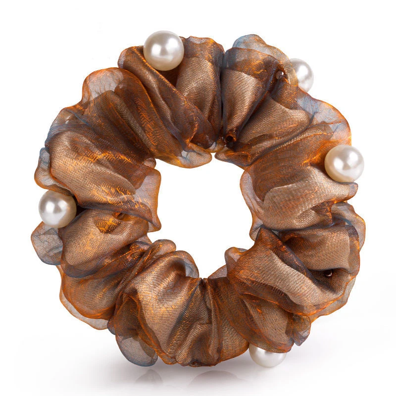 

New silk yarn hair accessories wholesale fascia capelli silk scrunchie coleteros chouchou cheveux femme coletero pelo mujer