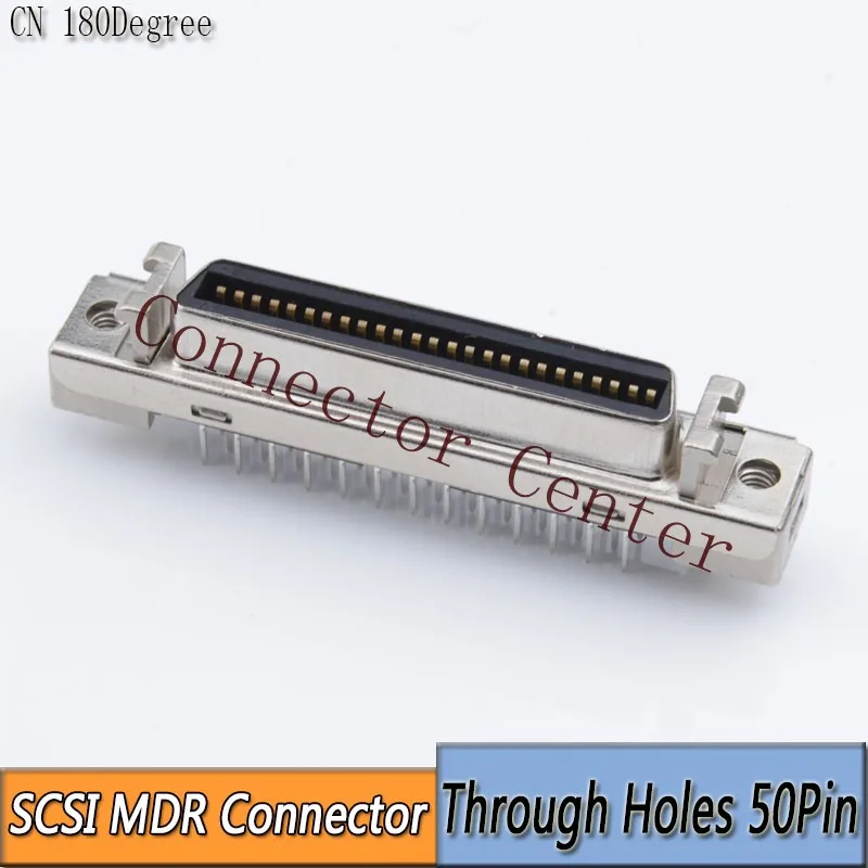 SCSI MDR Connectors 50PIN CN Type Vertical Compatible With 10250-6202PL