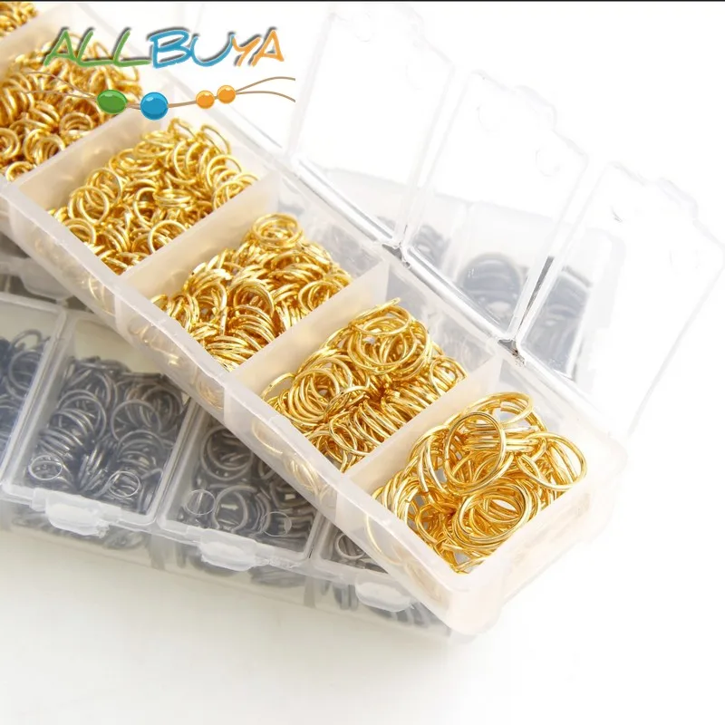 Золотистые открытые соединительные кольца для обжима бусин изготовление