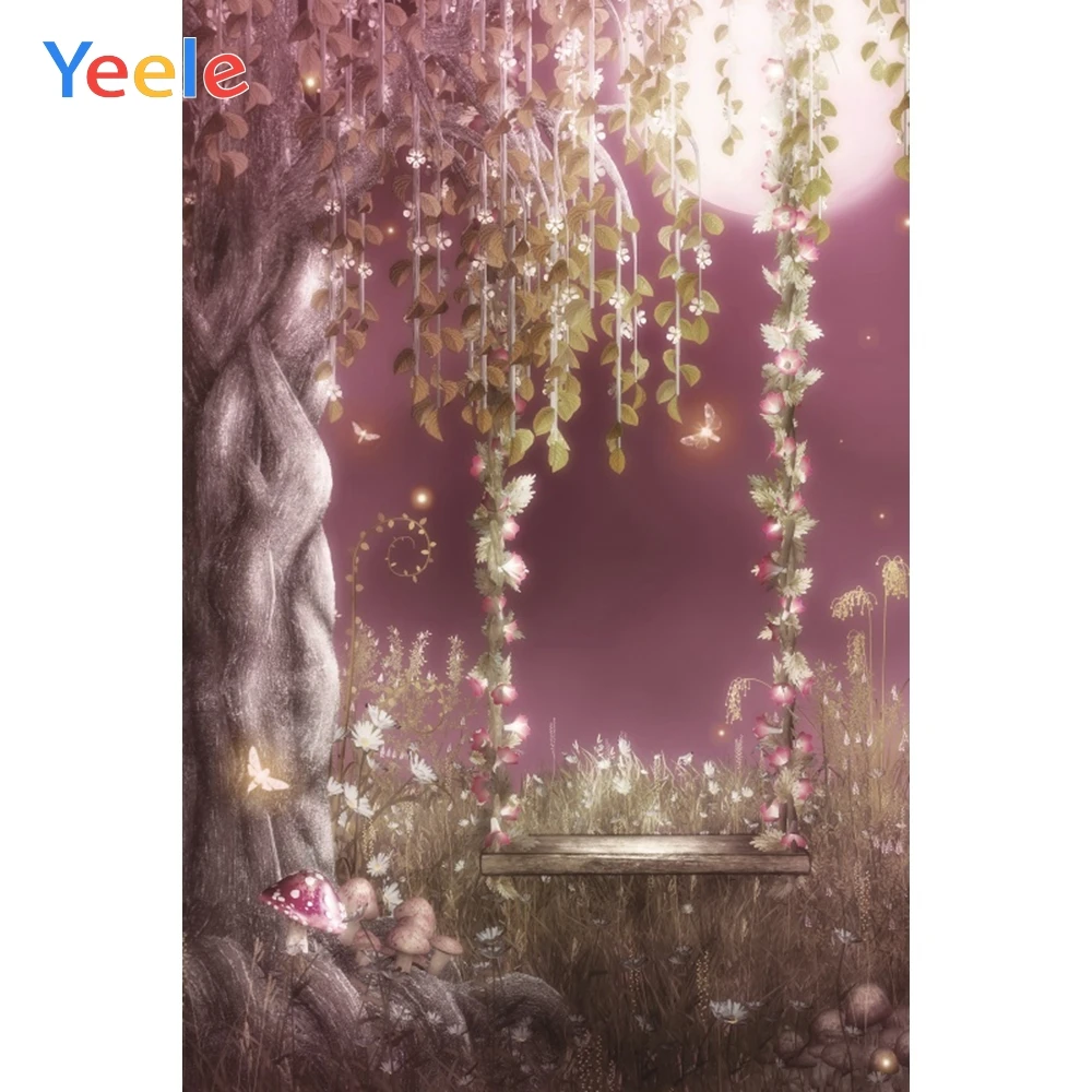 

Сказочный фон с изображением замка страны чудес цветы струны фон для фотосъемки персонализированный фотографический фон для фотостудии