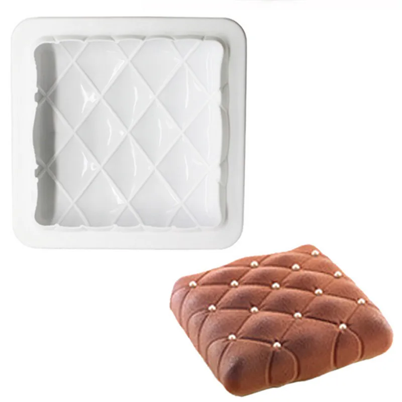 

1pcs large Square Pillow shape Silicone Cake Mold for Chocolate Mousse Mufffin Baking Pan Mould Dessert Bakeware Decorating Tool