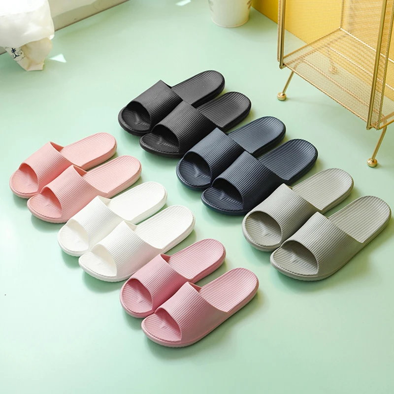 

Indoor Slippers for Women Antiskid Comfortable Classic Rubber Slippers Inside Couples Candy Color Slippers for Home