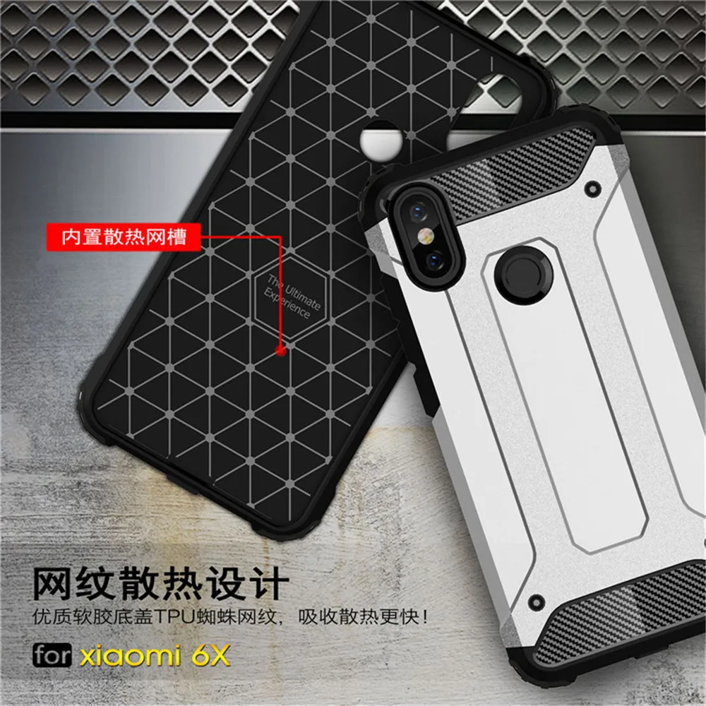 For Xiaomi 6X 5X A1 A2 Mi 5 5S PLUS Case Hybrid Armor Hard Phone Shockproof Cases 8 8se Lite 9 se Cover | Мобильные телефоны и