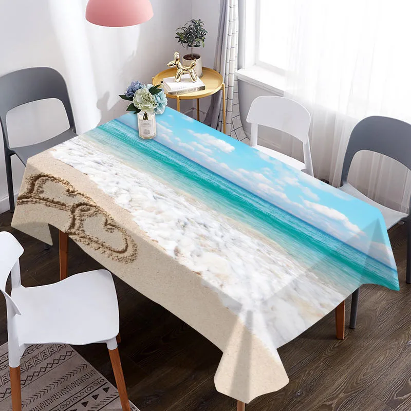 Скатерть 3D с рождественским узором водонепроницаемая ткань для журнального