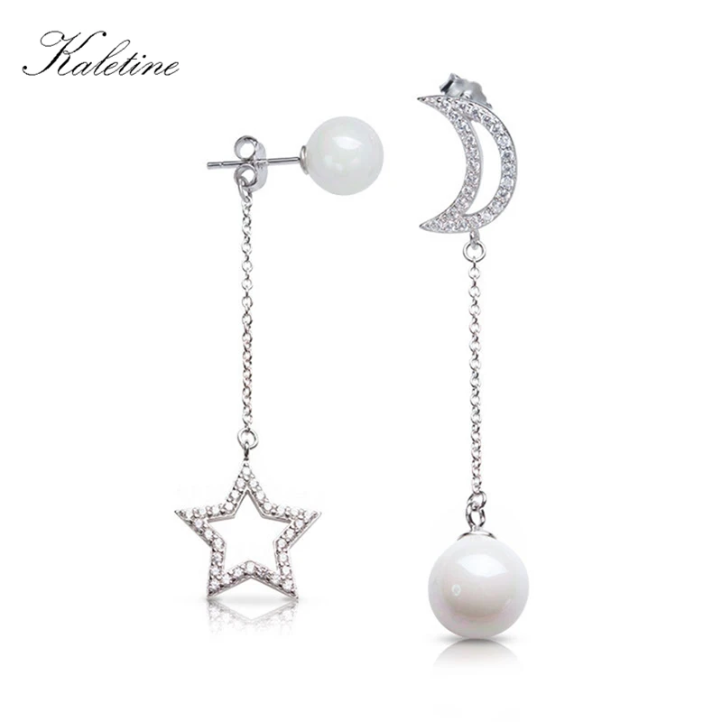 

Женские серьги-подвески Kaletine, серебро 925 пробы, жемчуг, капли, новая мода, луна, звезды, подарок 2018 KLTE705062