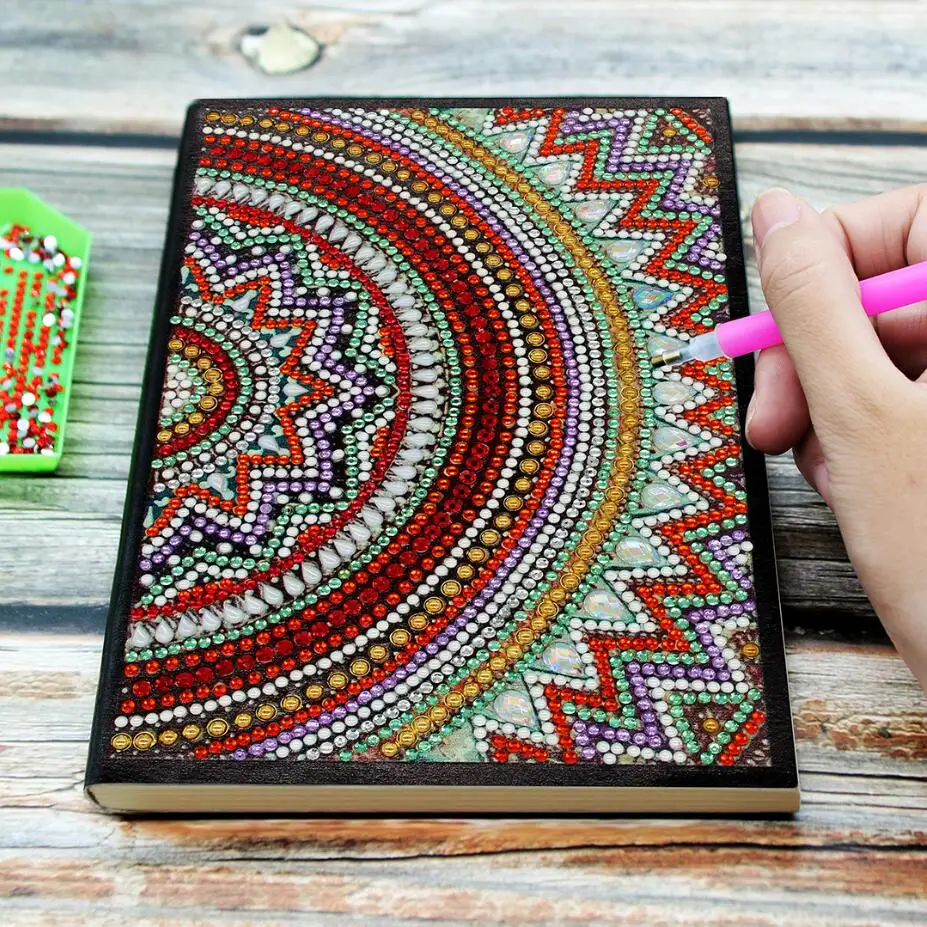 5D DIY Мандала специальная форма алмазная живопись 64 страницы А5 Блокнот Дневник Книга Вышивка крестом ремесло подарок