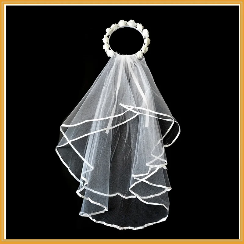 1 шт. Цветочная Корона розы вуаль для сада пляжа свадебный душ невесты помолвки