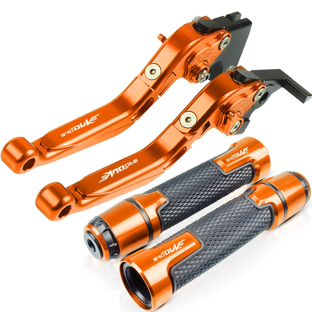 A with logo Для KTM 390 DUKE 2012 2013 390duke рукоять стояночного тормоза мотоцикла регулируемый тормозной рычаг сцепления руль - Цвет: A with logo