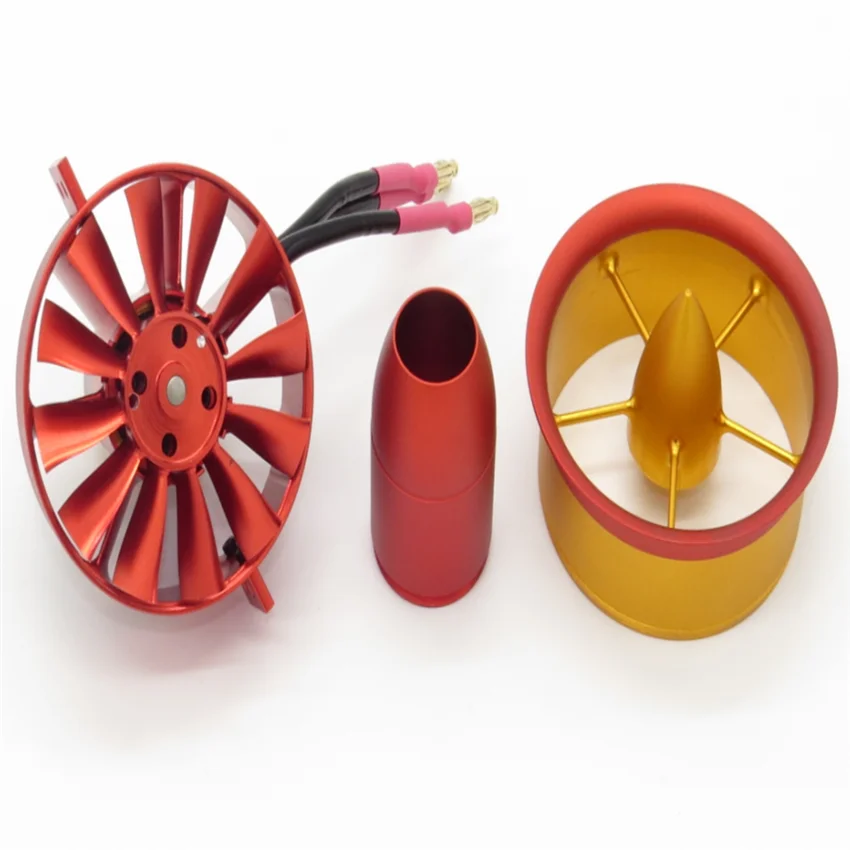 JP Metal 70mm 4s-6s Lipo Motor Ducted Fan EDF Jet 12 Blades 1pcs Electric for RC Airplane Model Accessories Parts 3055 2250KV